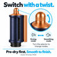 Embout Coanda lissant et séchant pour Dyson Airwrap HS05, Prussian Blue / Rich Copper