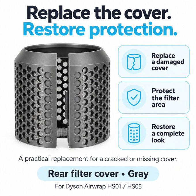 Cache de filtre arrière pour Dyson Airwrap HS01, HS05