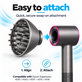 Diffuseur pour Dyson Supersonic HD01, HD03, HD07, HD15, HD16, Black / Nickel