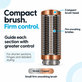 Petite brosse lissante ferme pour Dyson Airwrap HS01, HS05, HS08, Nickel / Copper