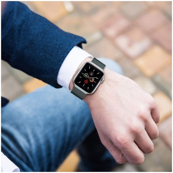 Bracelet Milaneseband pour Apple Watch 8 / 9 / 10 / 11 / SE (40 / 41 / 42 mm), Rose Gold, Tech-Protect