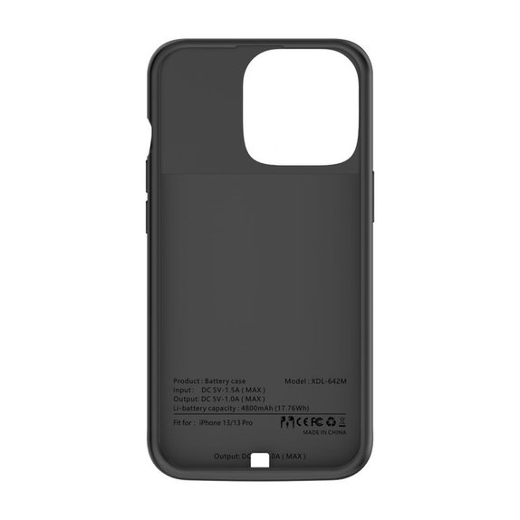 Batterie externe Powercase 4800mAh pour iPhone 13 / 13 Pro, noire, Tech-Protect