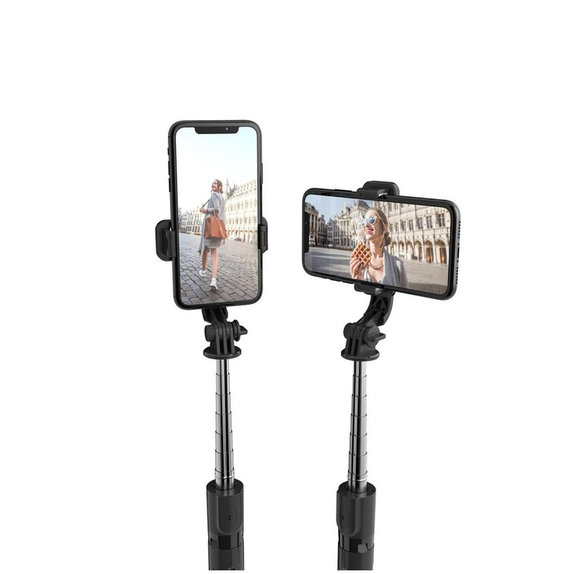 Perche selfie avec trépied L02S, noire, Tech-Protect