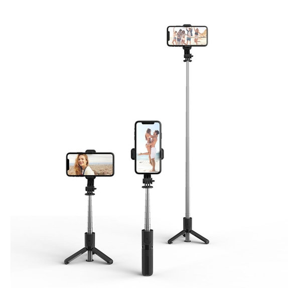Perche selfie avec trépied L02S, noire, Tech-Protect