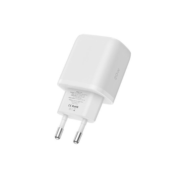 Chargeur secteur C20W 2-PORT PD 20W / QC3.0 + Lightning Cable, blanche, Tech-Protect