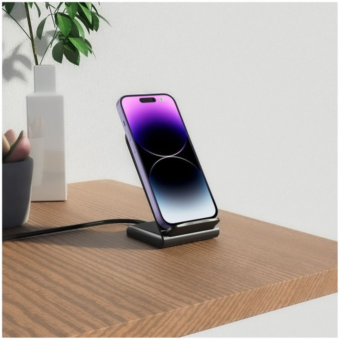 Chargeur sans fil QI15W-S2 15W, noire, Tech-Protect