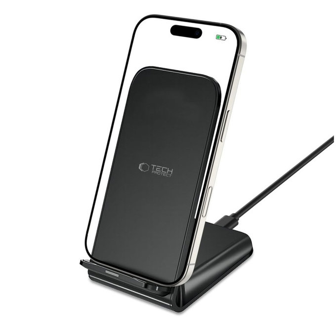 Chargeur sans fil QI15W-S2 15W, noire, Tech-Protect