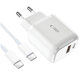 Chargeur secteur C20W 2-PORT PD 20W / QC3.0 + USB-C Cable, blanche, Tech-Protect