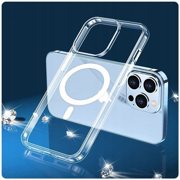 Coque FlexAir Hybrid MagSafe pour Samsung S23, transparente, Tech-Protect