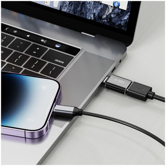 Adaptateur Ultraboost USB-C To USB OTG, noire, Tech-Protect