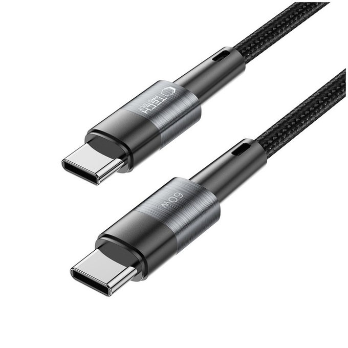 Câble Ultraboost USB-C Cable PD 60W / 3A 25CM, grise, Tech-Protect