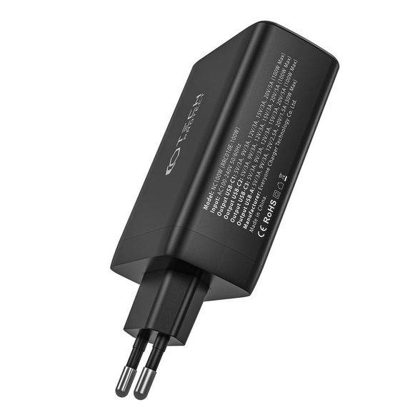 Chargeur secteur NC100W-GAN 4-PORT PD 100W / QC3.0, blanche, Tech-Protect