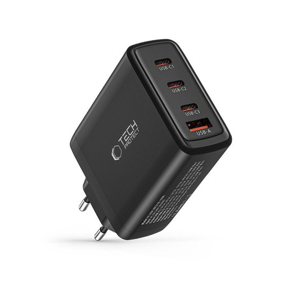 Chargeur secteur NC100W-GAN 4-PORT PD 100W / QC3.0, noire, Tech-Protect