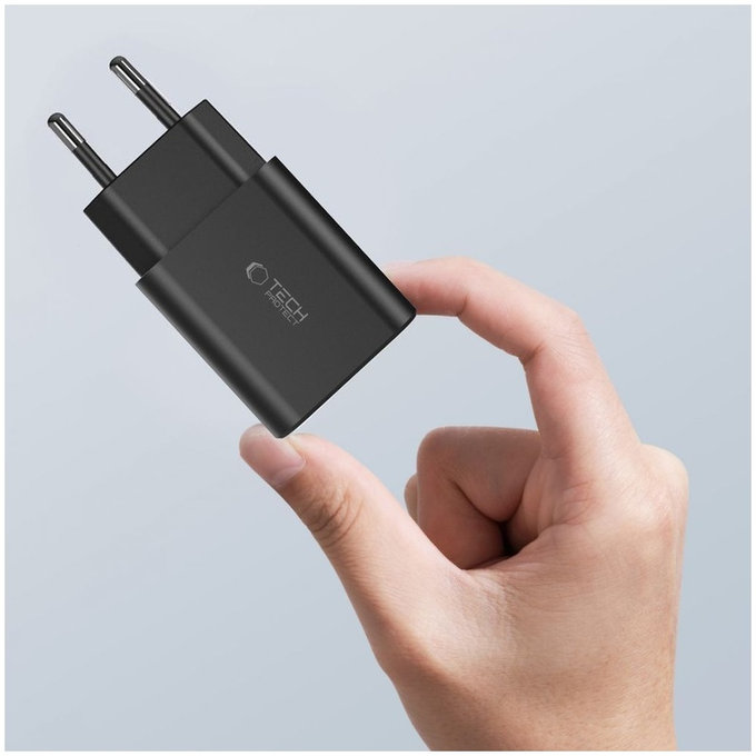 Chargeur secteur C35W 2-PORT PD 35W + USB-C Cable, blanche, Tech-Protect