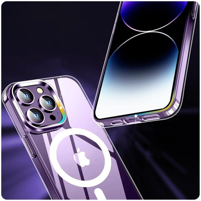 Coque FlexAir Hybrid MagSafe pour Samsung S24, transparente, Tech-Protect