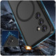 Coque MagMat MagSafe pour Samsung S24, Matte Black, Tech-Protect