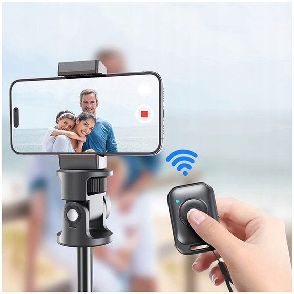 Perche selfie avec trépied L03S, blanche, Tech-Protect
