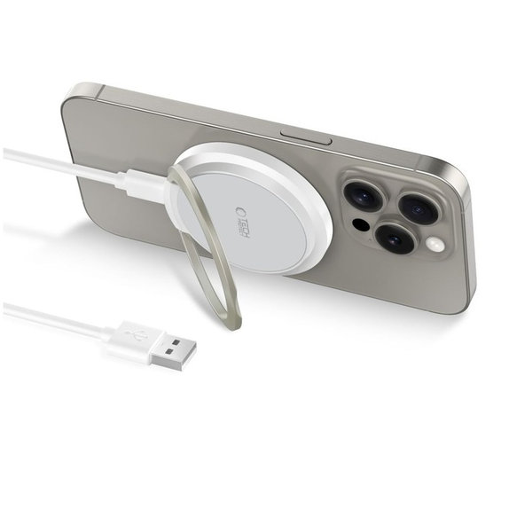 Chargeur sans fil QI15W-A33 Magnetic MagSafe, blanche, Tech-Protect