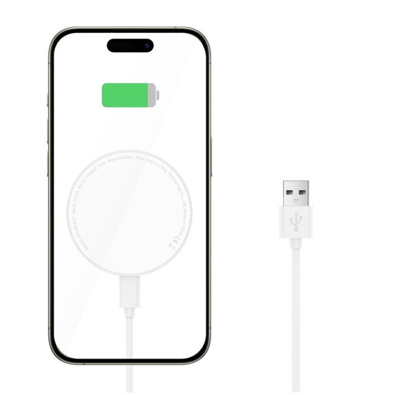 Chargeur sans fil QI15W-A33 Magnetic MagSafe, blanche, Tech-Protect