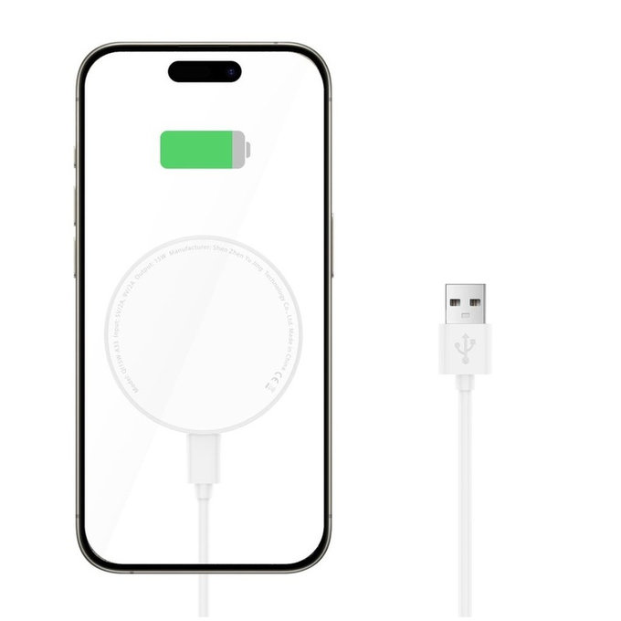 Chargeur sans fil QI15W-A33 Magnetic MagSafe, blanche, Tech-Protect