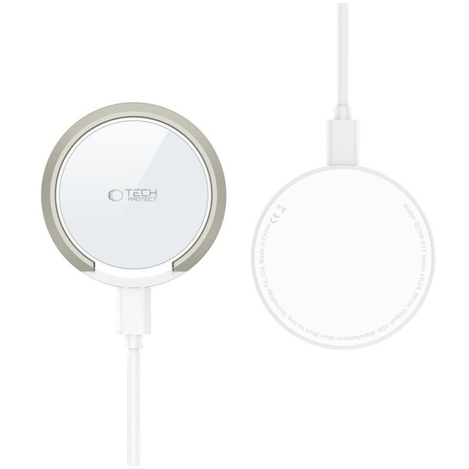 Chargeur sans fil QI15W-A33 Magnetic MagSafe, blanche, Tech-Protect