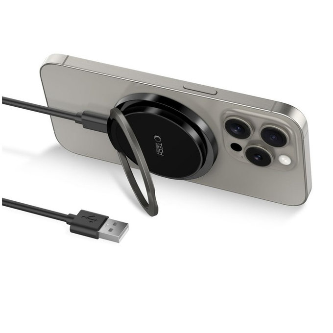 Chargeur sans fil QI15W-A33 Magnetic MagSafe, noire, Tech-Protect