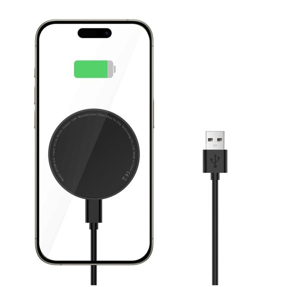 Chargeur sans fil QI15W-A33 Magnetic MagSafe, noire, Tech-Protect