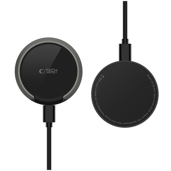 Chargeur sans fil QI15W-A33 Magnetic MagSafe, noire, Tech-Protect