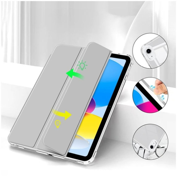 Coque Sc Pen Hybrid pour iPad 10.9" 10 / 2022 / 11" 11 / 2025, grise, Tech-Protect
