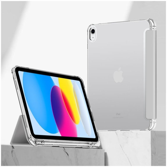 Coque Sc Pen Hybrid pour iPad 10.9" 10 / 2022 / 11" 11 / 2025, grise, Tech-Protect