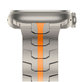 Bracelet Stainless Line pour Apple Watch 8 / 9 / 10 / 11 / SE / Ultra (44 / 45 / 46 / 49 mm), Titanium/Orange, Tech-Protect