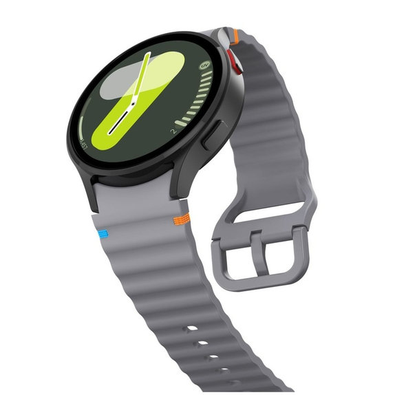 Bracelet Silicone Sport pour Samsung Watch 4 / 5 / 5 Pro / 6 / 7 / FE, Crayon Grey, Tech-Protect