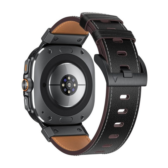 Bracelet Delta Pro pour Samsung Watch Ultra 1 / 2 2024-2026 (47 mm) Leather, noire, Tech-Protect