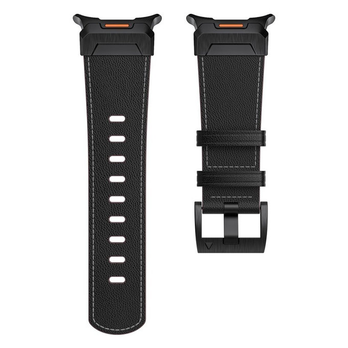 Bracelet Delta Pro pour Samsung Watch Ultra 1 / 2 2024-2026 (47 mm) Leather, noire, Tech-Protect