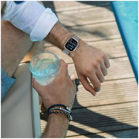 Bracelet Milano pour Apple Watch 8 / 9 / 10 / 11 / SE / Ultra (44 / 45 / 46 / 49 mm), Titanium, Tech-Protect