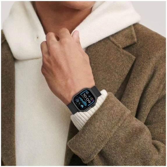 Bracelet Milano pour Apple Watch 8 / 9 / 10 / 11 / SE / Ultra (44 / 45 / 46 / 49 mm), Titanium, Tech-Protect