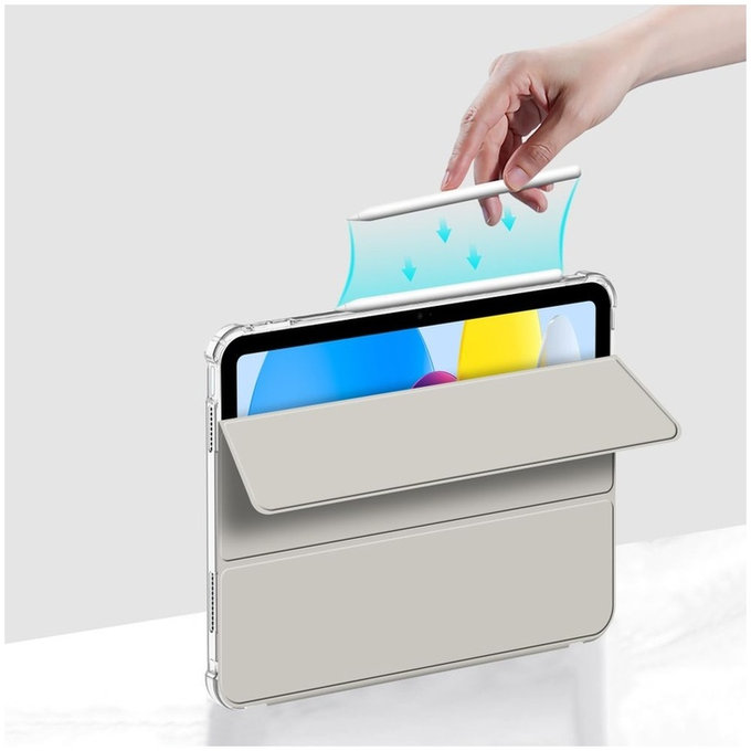 Coque Sc Pen Hybrid pour iPad 10.9" 10 / 2022 / 11" 11 / 2025, Crystal Silver, Tech-Protect