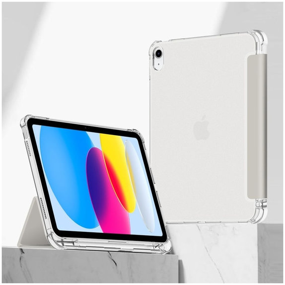 Coque Sc Pen Hybrid pour iPad 10.9" 10 / 2022 / 11" 11 / 2025, Crystal Silver, Tech-Protect