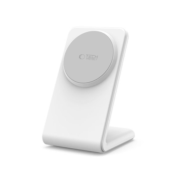 Chargeur sans fil QI15W-A38 Magnetic MagSafe, blanche, Tech-Protect