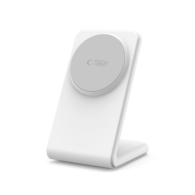 Chargeur sans fil QI15W-A38 Magnetic MagSafe, blanche, Tech-Protect