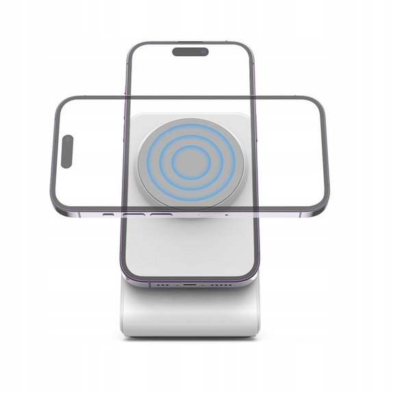 Chargeur sans fil QI15W-A38 Magnetic MagSafe, blanche, Tech-Protect