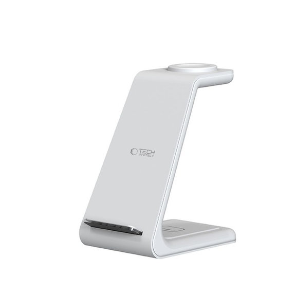 Chargeur sans fil QI15W-A36 3IN1 for Apple, blanche, Tech-Protect