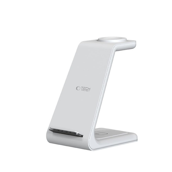 Chargeur sans fil QI15W-A36 3IN1 for Apple, blanche, Tech-Protect
