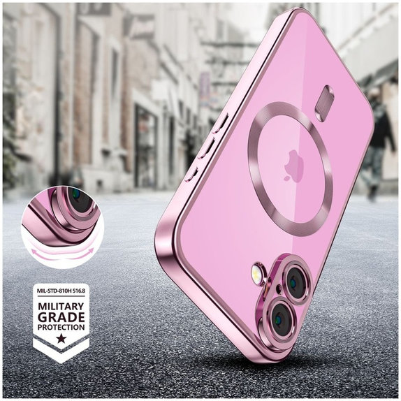Coque MagFlex MagSafe pour iPhone 16 Shiny Rose, Tech-Protect