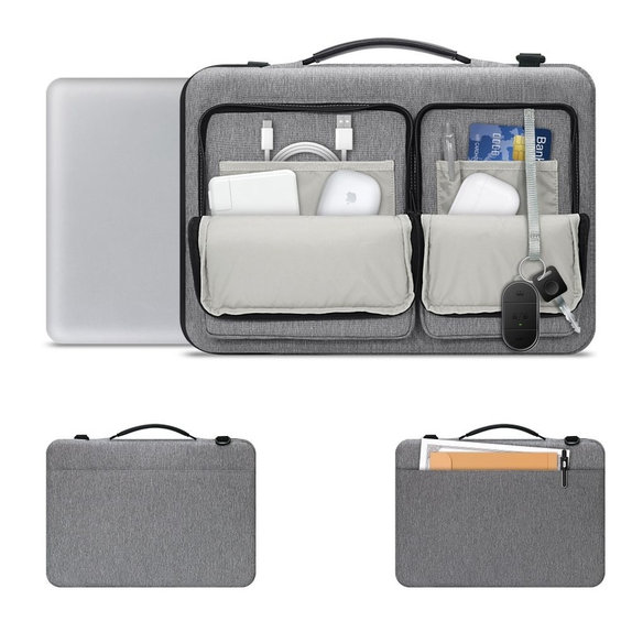 Housse pour ordinateur portable Defender Bag 13-14, Crayon Grey, Tech-Protect