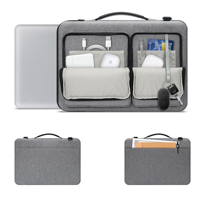 Housse pour ordinateur portable Defender Bag 13-14, Crayon Grey, Tech-Protect