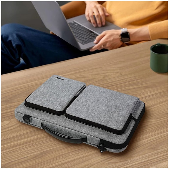 Housse pour ordinateur portable Defender Bag 13-14, Crayon Grey, Tech-Protect