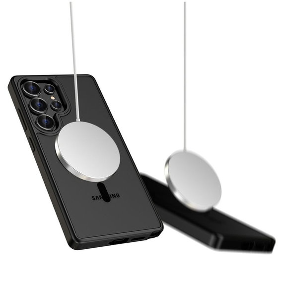Coque MagMat MagSafe pour Galaxy S25 Ultra, Matte Black, Tech-Protect