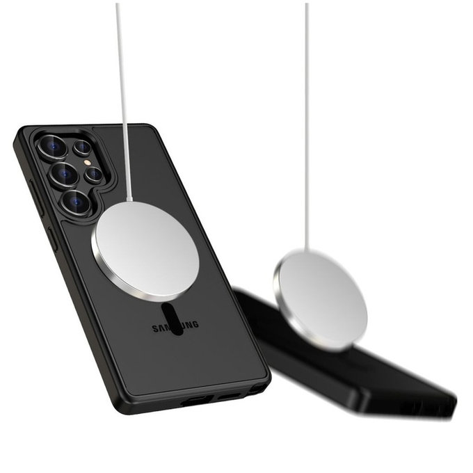 Coque MagMat MagSafe pour Galaxy S25 Ultra, Matte Black, Tech-Protect