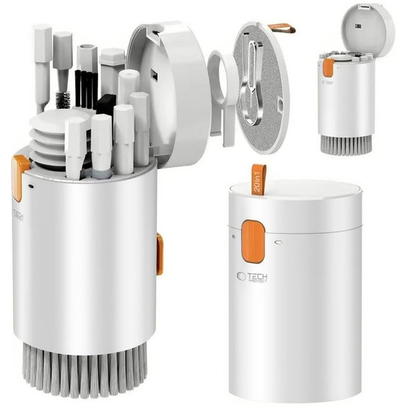 Kit de nettoyage CS01 20 en 1 pour appareils électroniques, blanc, Tech-Protect